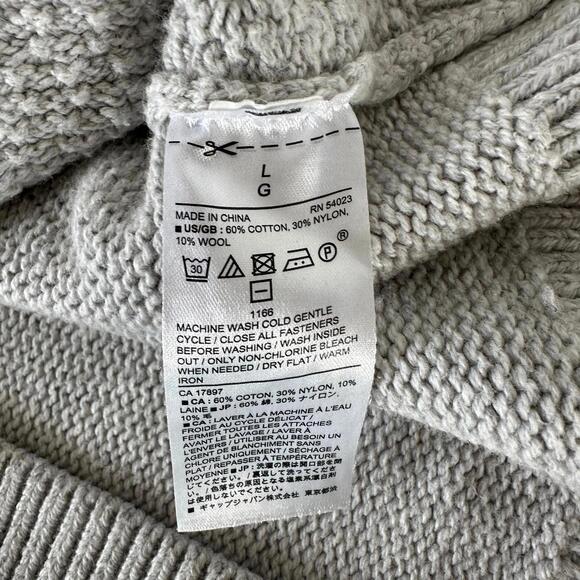 Banana Republic Men's Gray Knit Sweater with Button Placket - Large - Picture 7 of 7